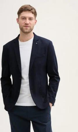 TOM TAILOR Sakko Regular Fit Piqué Sakko