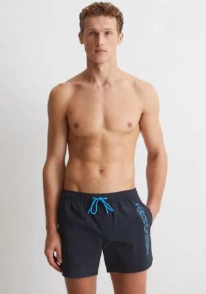 Marc O'Polo Badeshorts Essentials Beach Jersey mit seitlichem Schriftzug-Design