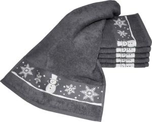 Dyckhoff Gästehandtücher "Schneemann", (Set, 6 St.), Made in Germany (6 Gästetücher)