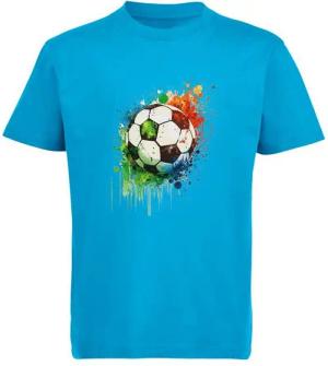 MyDesign24 T-Shirt Kinder Fussball Print Shirt Bedrucktes Fussball T-Shirt i475