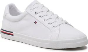 Tommy Hilfiger Sneakers aus Stoff Essential Stripes Sneaker FW0FW06954 Weiß