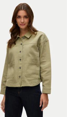 Vero Moda Jeanshemd Jamie 10331693 Grün Relaxed Fit