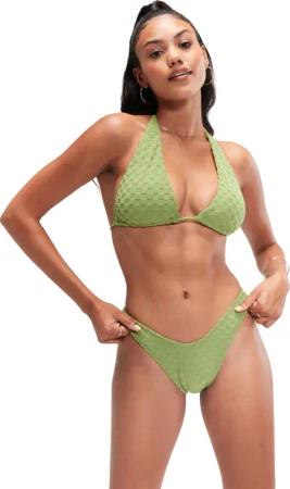Grüne FLU3NTE Terry Scoop-Bikinihose