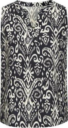 Vivance Blusentop mit V-Ausschnitt und Ethnomuster, Boho-Style, Blusenshirt, Damenbluse