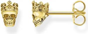 Thomas Sabo H2163-413-39 Unisex-Ohrstecker Totenkopf-König Goldfarben