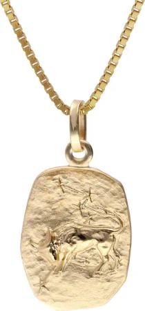 trendor 15382-05 Stier Sternzeichen Gold 333 / 8K mit vergoldeter Silberkette