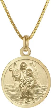 trendor 41432 Erzengel Raphael Anhänger Gold 333 an goldplattierter Kette