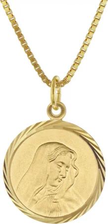 trendor 41408 Madonna Anhänger 333 Gold mit vergoldeter Silberkette