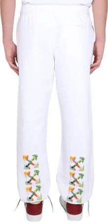Off-White - Off-White Cotton Logo Sweatpants - Größe L - weiß