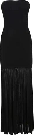Michael Kors - Tube Top Sheer Maxi Dress Black - Größe M - schwarz