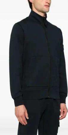 Stone Island - Compass-Badge Zipped Sweatshirt - Größe XXL - blau