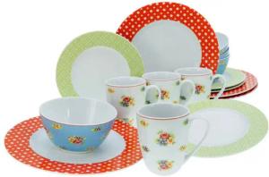 CreaTable Tafelservice 22508 Emily (16-tlg), 4 Personen, Porzellan