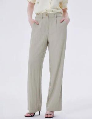 LAPA PLUS Stoffhose Damen Sommer Hose Chinohose Elegant Palazzohose Baggy Freizeithose (mit Knopf & Elastischer Bund, 1-tlg) Atmungsaktiv Musselinhose Lang Hose mit Weites Bein Tasche Geradehose