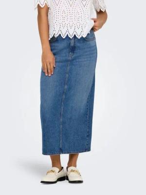 ONLY Jeansrock ONLLUMI MIDI BACK SLIT SKIRT DNM PIMNOOS