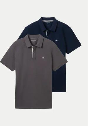 Tom Tailor 2er-Set Poloshirts 1044879 Bunt Regular Fit