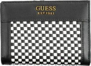 GUESS JEANS Geldbörse, Elegante Damen Geldbörse Schwarz mit Fächern und Reißverschluss