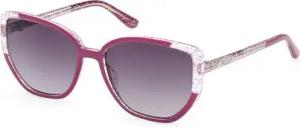 GUESS JEANS Sonnenbrille Damen Sonnenbrille in Violett: Quadratisch mit Rauchglas-Linsen