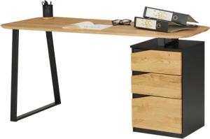 VOGL Möbelfabrik Schreibtisch "Erik", mit Schweizer Kante, teilmassiv, Breite 150 cm, Made in Germany