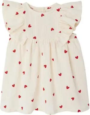 vertbaudet Minikleid Mädchen Baby Kleid aus Seersucker