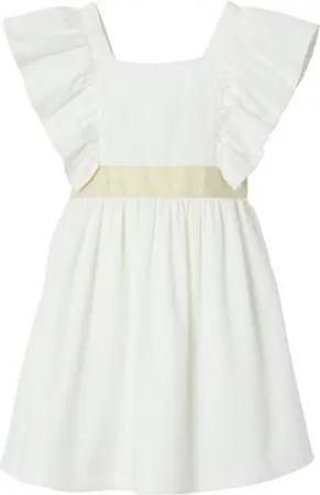 vertbaudet Minikleid Festliches Mädchen Kleid mit goldenem Gürtel