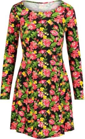 Blutsgeschwister Midikleid - Kleid - Langarmkleid - Allover Print - Swing Lovers