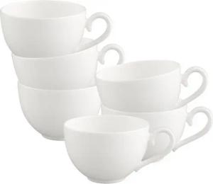 Villeroy & Boch Tasse White Pearl Kaffeetassen 120 ml 6er Set, Porzellan