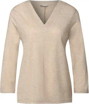 STREET ONE V-Shirt Leinen-Look Shirt (1-tlg)