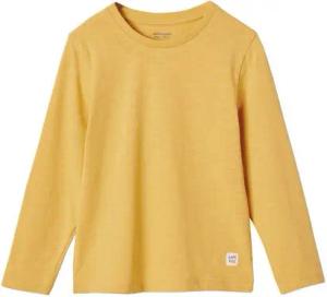 vertbaudet Langarmshirt Jungen Langarmshirt BASIC Zierlabel am Saum
