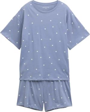 TOM TAILOR Damen Pyjama-Set mit Punktemuster, blau, Gepunktet, Gr. M/38