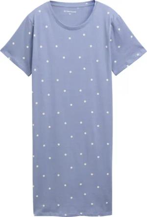TOM TAILOR Damen Nachthemd mit Punktemuster, blau, Gepunktet, Gr. L/40