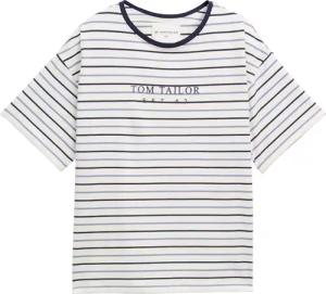 TOM TAILOR Damen Pyjama-Set mit Streifenmuster, blau, Gestreift, Gr. XL/42