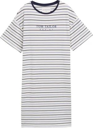 TOM TAILOR Damen Nachthemd mit Streifenmuster, blau, Gestreift, Gr. L/40