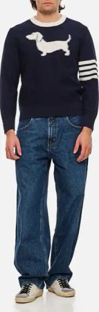 Thom Browne - Doggy Crewneck Sweater - Größe 2 - blau
