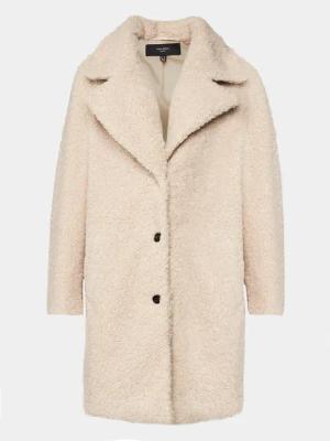 Vero Moda Curve Fellmantel 10299551 Beige Regular Fit