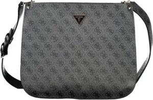 GUESS JEANS Umhängetasche, Schwarze Damen Tasche mit abnehmbarem Schultergurt und Reißverschluss