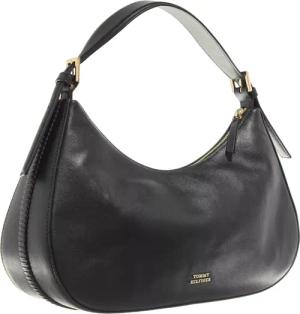 Tommy Hilfiger Hobo Bags - Crest Leather Hobo - Gr. unisize - in Schwarz - für Damen