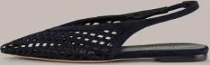 Slingback aus Veloursleder in Navy by Unützer