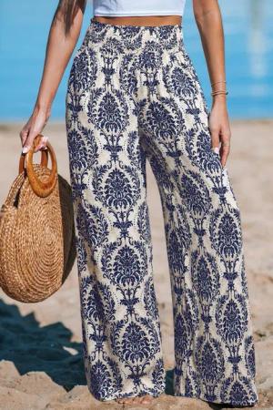 Gewebte Hose mit gesmokter Taille
