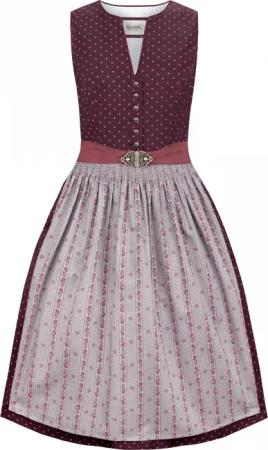 Dirndl Heidi (bordeaux, Gr. 34) von Stockerpoint Heimatgwand für Damen, 100% Baumwolle