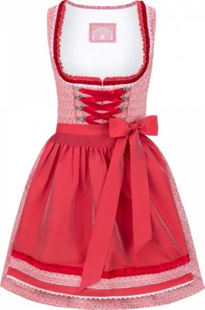 Dirndl Lilly (rot, Gr. 30) von Stockerpoint Wiesnwuid für Damen, 100% Baumwolle