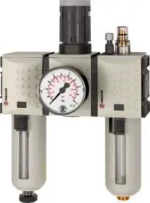 Riegler Wartungseinheit 3-tlg. »FUTURA«, PC, BG 1, G 1/4, 0,1 - 1 bar, HA
