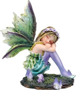 Figuren Shop GmbH Fantasy-Figur Fantasy Elfen Figur – Schlafende Elfe Viola Deko Statue 10,5 cm Fee