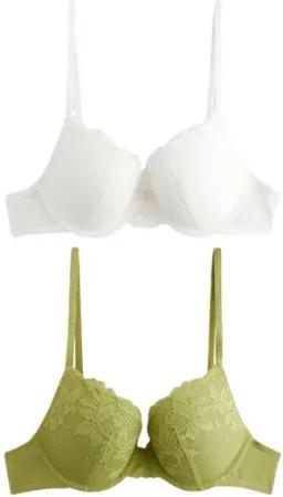 Next Set: Dekolleté-BH 2er-Pack Push-up-Spitzen-BHS mit Einlage (2-tlg)