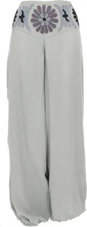 Guru-Shop Relaxhose Bestickte Boho Pluderhose, Muckhose, Haremshose.. Ethno Style, alternative Bekleidung