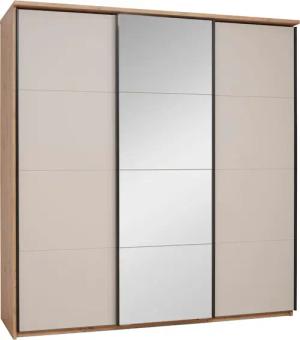 priess Schwebetürenschrank "Warburg hochwertiger Schlafzimmerschrank aus Deutschland", Höhe 224 mit Innendekor Artisan Eiche