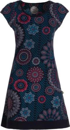 Vishes Tunikakleid Kurzarm Damen Sommer-Kleid Longshirt-Kleid Mini-Kleid Tunika-Kleid Hippie, Boho, Goa Style