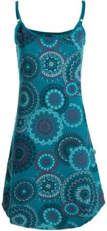 Vishes Minikleid Damen Sommer-Kleider Jersey-Kleid Mini-Kleid Spagettiträger-Kleid Goa, Guru, Hippie Style