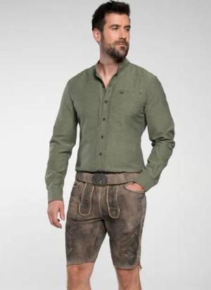 Spieth & Wensky Shorts Lederhose "Fürstenzell" (1-tlg) Edle Stickmotive und -farben