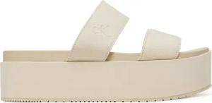 Calvin Klein Jeans Pantoletten Flatform Sandal Webbing In YW0YW01789 Écru