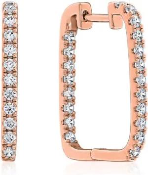 Damen Creolen aus Roségold mit Brillanten